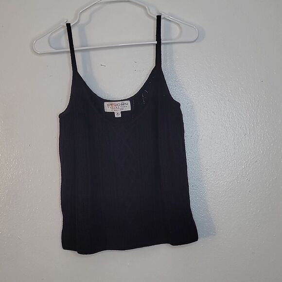 St John Collection Wool Spagetti Strap Top - Picture 3 of 8